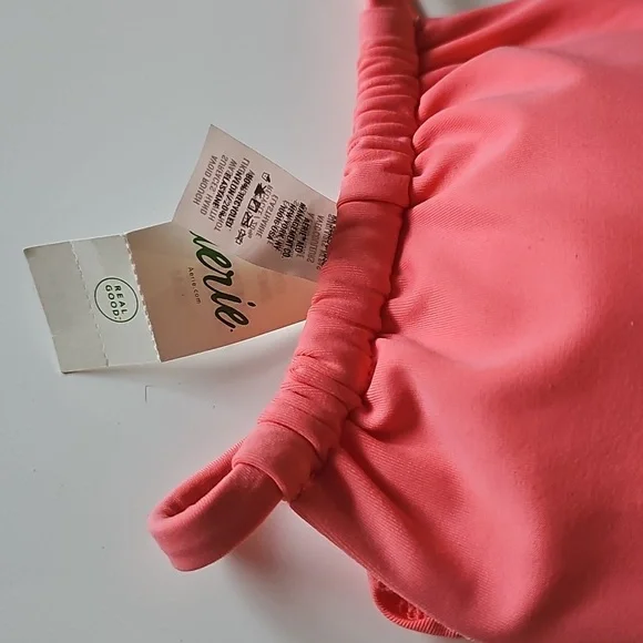 NWT Aerie Real Good Coral Bandeau Top - Picture 2 of 8